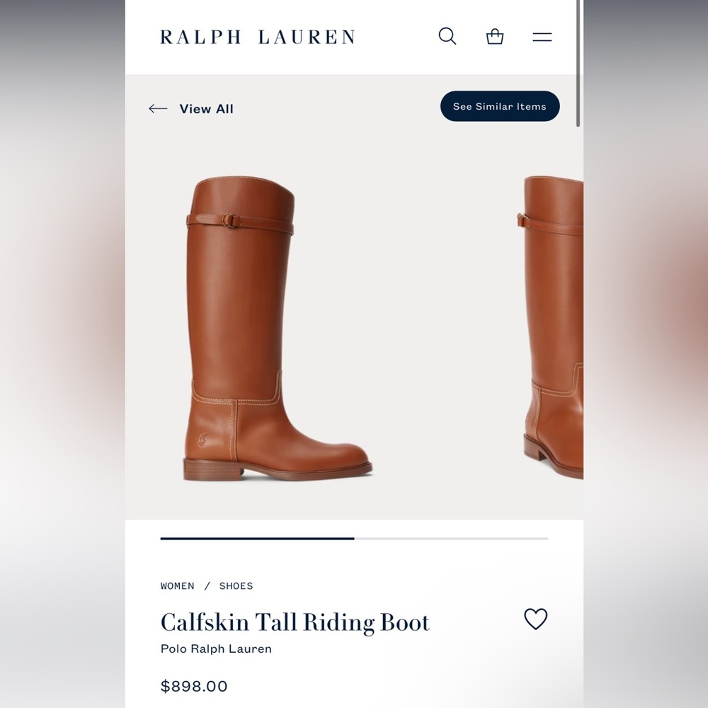 Polo Ralph Lauren Calfskin Tall Riding Boot